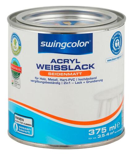 Swingcolor Acryl Weißlack Seidenmatt